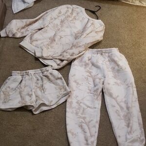 Comfrt White Camo 3 Piece Set LARGE